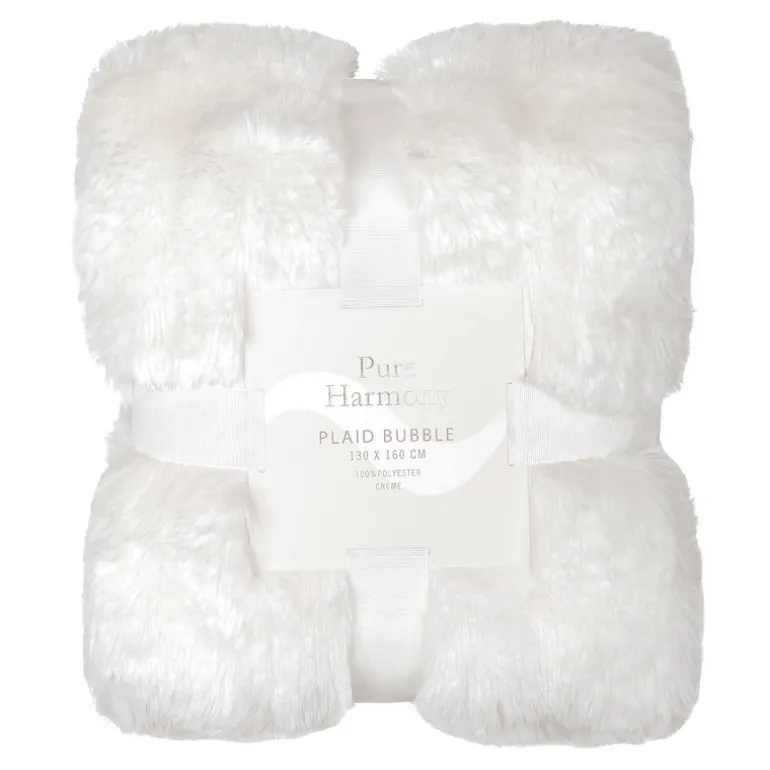 Plaid bubble creme 130x160cm