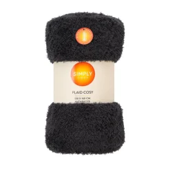 Plaid cosy 130x160cm anthracite