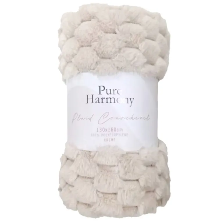 Plaid courchevel 130x160cm creme