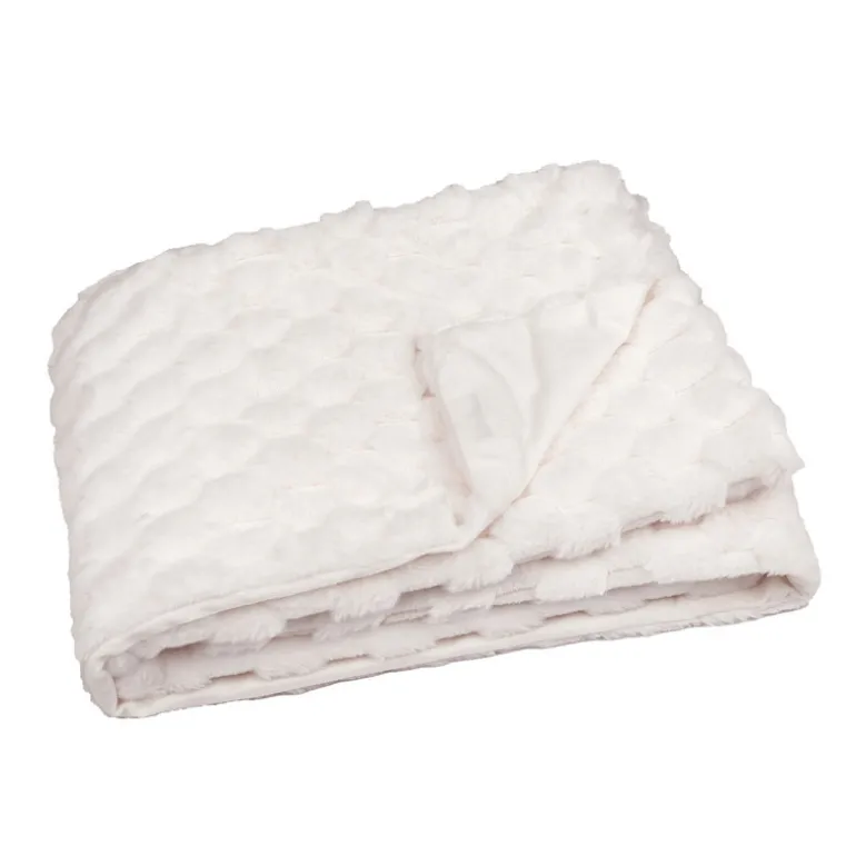 Plaid courchevel 130x160cm creme