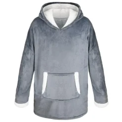 Plaid hoodie gris simply cosy