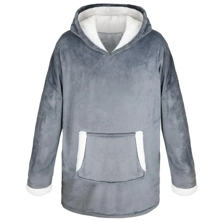 Plaid hoodie gris simply cosy