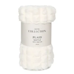 Plaid waffle creme 130x160