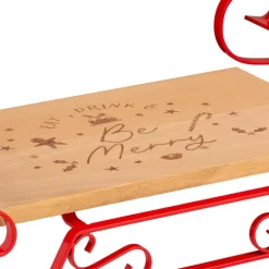 Plat de service traineau bois