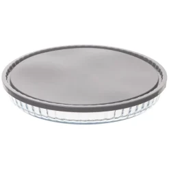 Plat tarte verre + couv d27cm