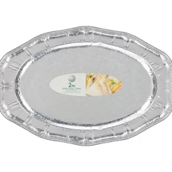 Plateau oval x2 aluminium