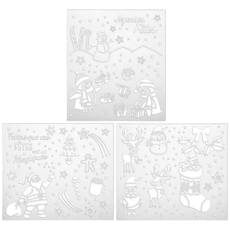 Pochoir de noel x3 - 42x37 cm