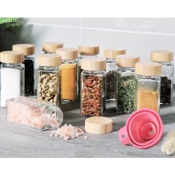 Pot a epices verre x12 + entonno