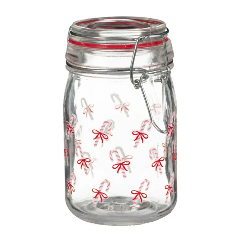 Pot en verre motifs noel