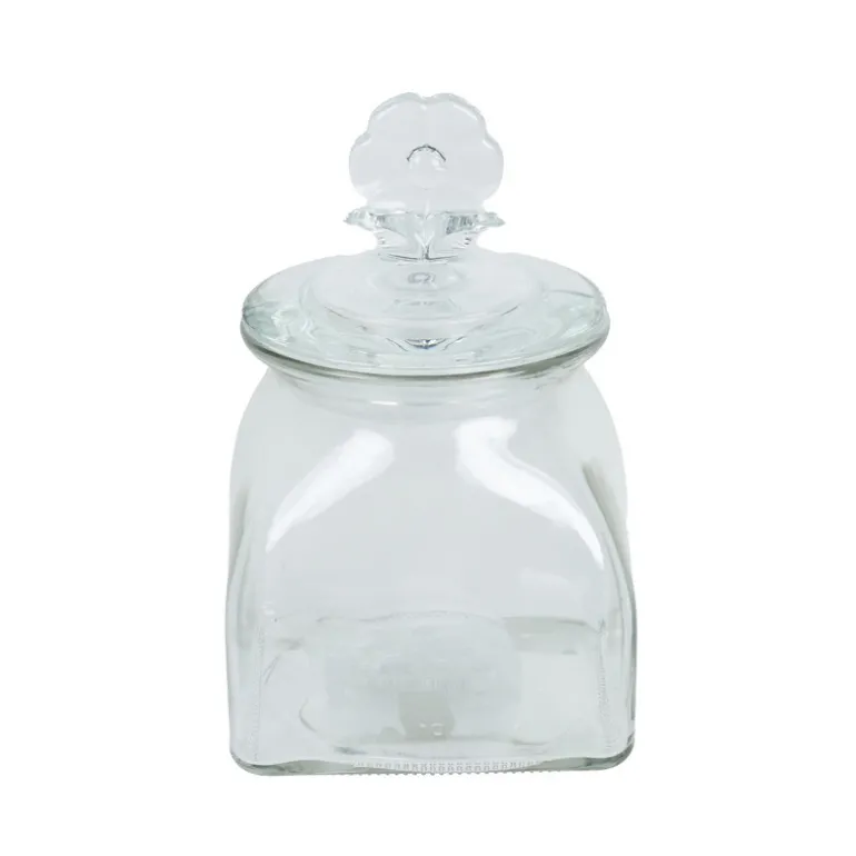 Pot fleur en verre 10x10x15cm