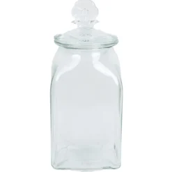 Pot fleur en verre 10x10x23cm