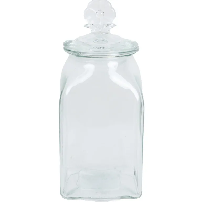 Pot fleur en verre 10x10x23cm