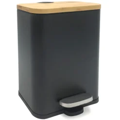 Poubelle 5 litres bambou noire