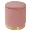 Pouf de rangement velours blush