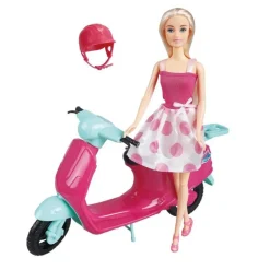 Poupee et scooter 30 cm