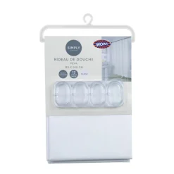 Rideau de douche blanc