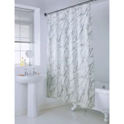 Rideau de douche reflet argent