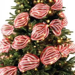 Rouleau de tissu rouge et blanc