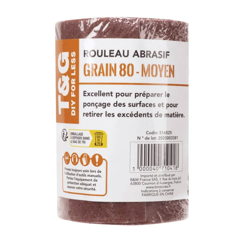 Rouleau papier abrasif 3 grains