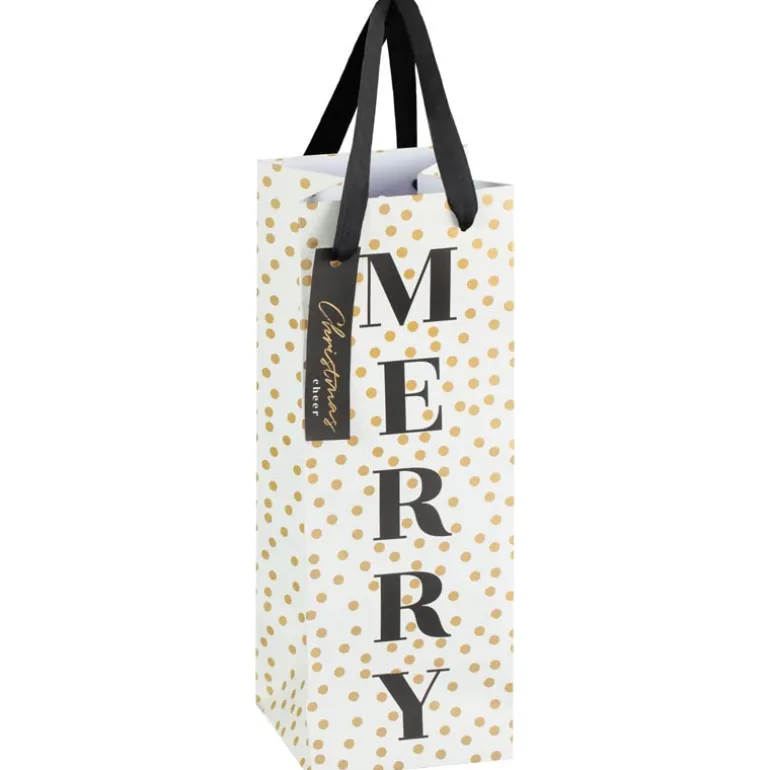 Sac cadeaux bouteille x3 scandi