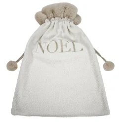 Sac velours beige noel