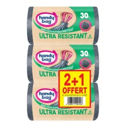 Sacs poubelle 30l x8 poignees