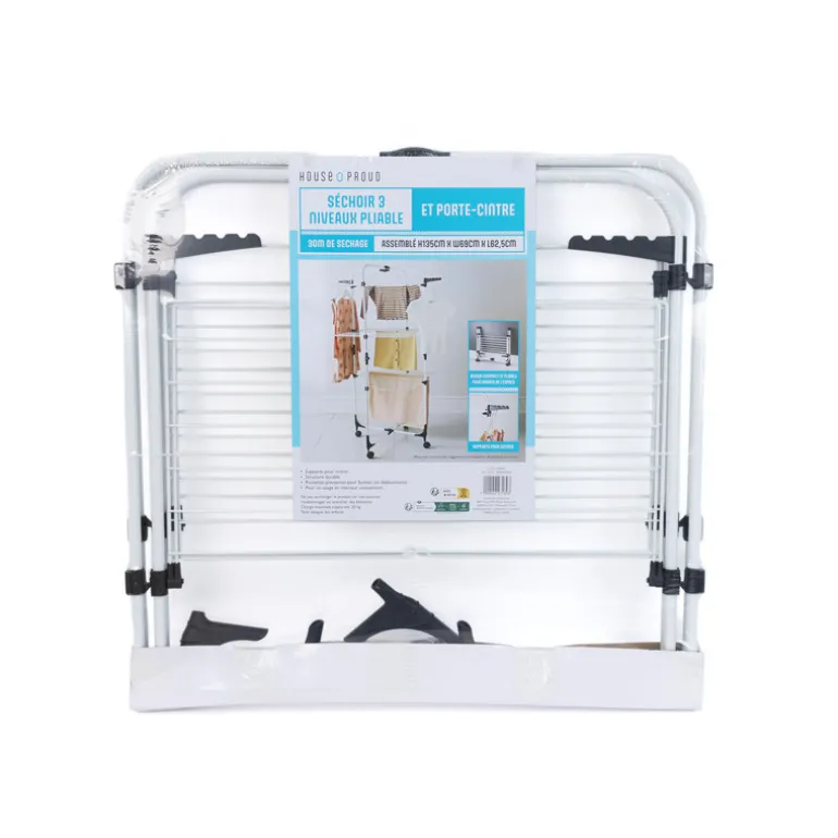 Sechoir tour 3 etages pliable 30