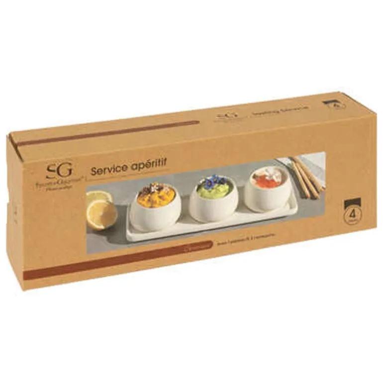 Service aperitif nora 4 pieces