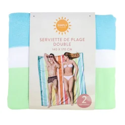 Serviette de plage 2 places
