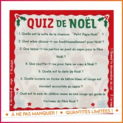 Serviette quiz de noel 33x33cm x