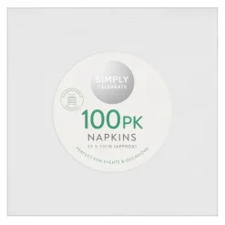 Serviettes 33x33A  x100 papier bl