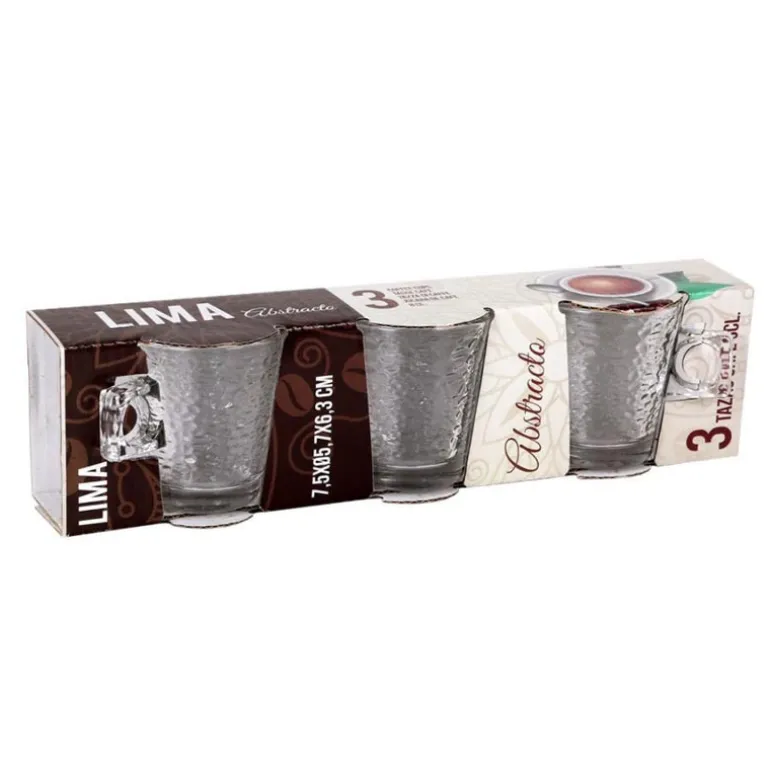 Set 3 tasses cafe 8 cl lima line
