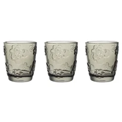 Set 3 verres motif floral