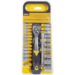 Set cles a cliquet + 23 douilles