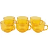 Set de 6 mugs orange fume