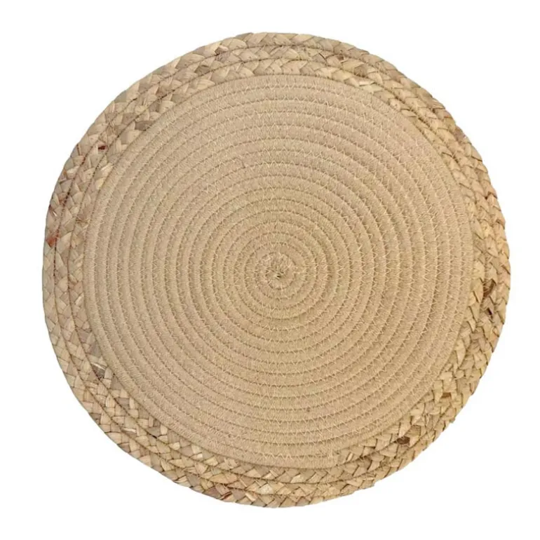 Set de table creme et naturel x2