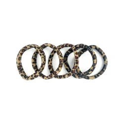 Set elastiques cheveux leopard