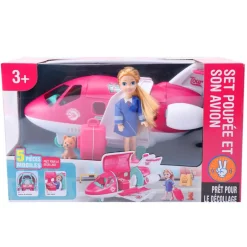 Set poupee 14cm et son avion