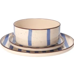 Set vaisselle 12 pieces rayures