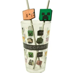 Set verre + 2 pailles minecraft
