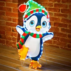 Silhouette lum pvc pere noel/ pi