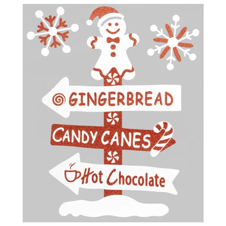 Sticker floque canne 28x34