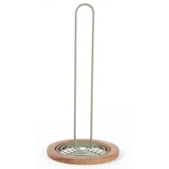 Support essuie tout kaki et bois