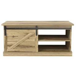 Table basse porte coulissante