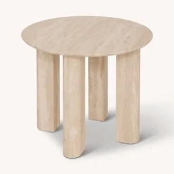 Table cafe effet travertin kayan