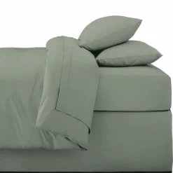 Taie d'oreiller x2 63x63cm sauge