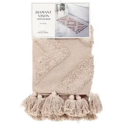 Tapis de bain diamant taupe