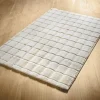 Tapis grid creme