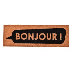Tapis imprime bonjour 25x75cm