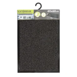 Tapis 40x60cm gris/noir